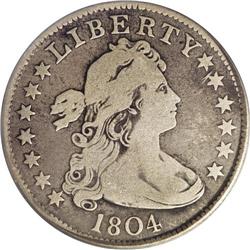1804 25C VG10 PCGS. B-1, R.4. The first quarter coinag 