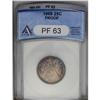 Image 1 : 1869 25C PR63 ANACS. A violet and red-orange specimen 