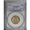 Image 3 : 1874 25C Arrows PR64 PCGS. The chestnut-gold toning is 