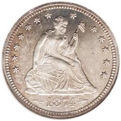 1874 25C Arrows PR65 Cameo NGC. 