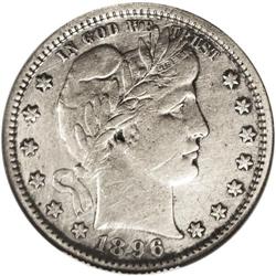 1896-S 25C --Cleaned--ANACS. VF30 Details. This issue i 