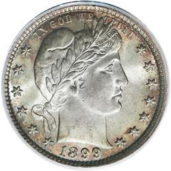 1899 25C MS66 PCGS. Here is a particularly attractive 