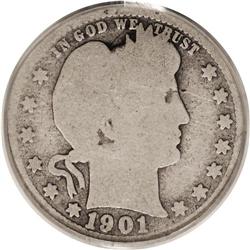 1901-S 25C AG3 PCGS. A business strike date and mint c 