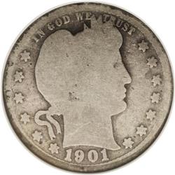 1901-S 25C AG3 ANACS. Light silver surfaces with splas 