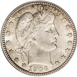 1906-D 25C MS66 PCGS. Crisply struck design elements a 