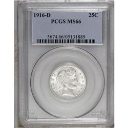 1916-D 25C MS66 PCGS. Sharply struck and brilliant. A 