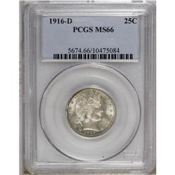1916-D 25C MS66 PCGS. The pale golden patina that appe 