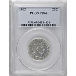 1902 25C PR64 PCGS. Choice and moderately reflective b 