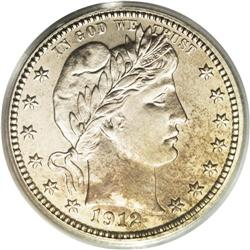 1912 25C PR65 Cameo PCGS. A splash of amber-russet gra 