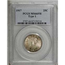 1917 25C Type One MS66 Full Head PCGS. Freckles of rus 