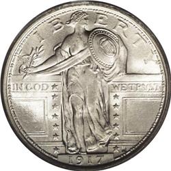 1917 25C Type One MS66 Full Head PCGS. Virtually unton 