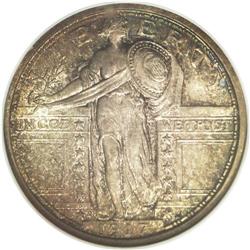 1917-D 25C Type One MS67 Full Head NGC. Hues of russet 