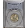 Image 1 : 1920-S 25C MS64 PCGS. A highly lustrous gold-red near- 