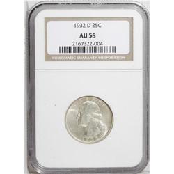 1932-D 25C AU58 NGC. The cartwheel sheen is rich and u 