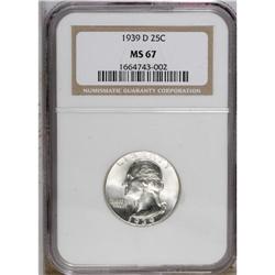 1939-D 25C MS67 NGC. Well struck with creamy luster an 