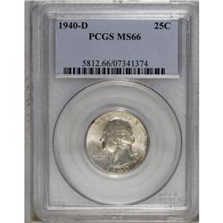 1940-D 25C MS66 PCGS. A nicely struck and well-preserv 
