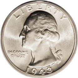 1943-S 25C Doubled Die Obverse MS65 PCGS. FS-017. Bold 