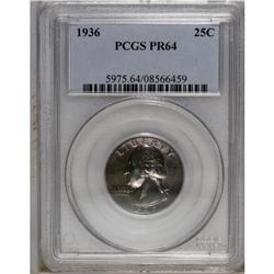 1936 25C PR64 PCGS. The reverse is largely untoned, bu 