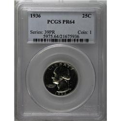 1936 25C PR64 PCGS. Essentially brilliant and boldly d 
