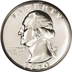 1950 25C PR67 Cameo PCGS. An absolutely amazing exampl 