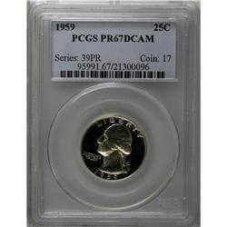 1959 25C PR67 Deep Cameo PCGS. A remarkable and elusiv 