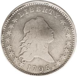 1795 50C 2 Leaves VG10 PCGS. O-113, R.3. A large diagn 