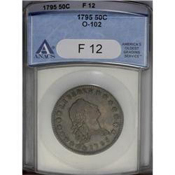 1795 50C 2 Leaves Fine 12 ANACS. O-102, R.5. A moderat 