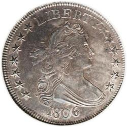 1806 50C Pointed 6, Stem MS61 ANACS. O-118a, R.3. Alth 