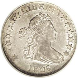 1806/5 50C AU55 NGC. O-101, R.3. The year 1806 saw an 