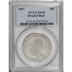 1807 50C Draped Bust XF45 PCGS. O-110, R.2. Lavender a 