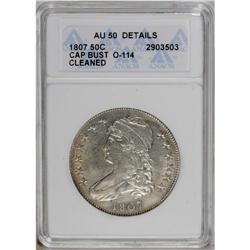 1807 50C Large Stars--Cleaned--ANACS. AU50 Details. O- 