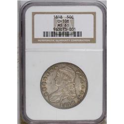 1818 50C MS61 NGC. O-108, R.1. The so-called "Pincer 8 