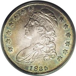 1835 50C MS64 PCGS. O-102, R.3. On this variety, there 