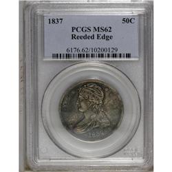 1837 50C MS62 PCGS. Sharply struck and lustrous, this 
