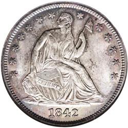 1842 50C Medium Date MS65 NGC. WB-104. This is not one 