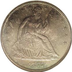 1877-S 50C MS66 NGC. The generous mintages of the 1877 