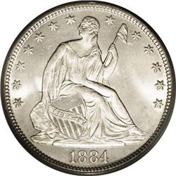 1884 50C MS66 PCGS. The P-mint Seated halves from 1879 