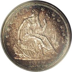 1857 50C PR64 PCGS. Less than 25 proofs are known toda 