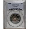 Image 1 : 1874 50C Arrows PR62 PCGS. Aqua-blue and mauve hues en 