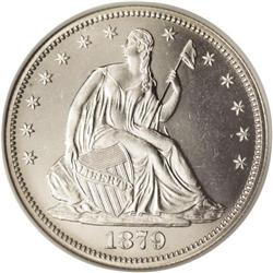 1879 50C PR65 NGC. Type One Reverse. Frosty devices an 