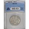Image 1 : 1892 50C MS63 ANACS. Select and nicely struck with cre 