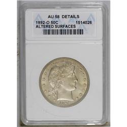 1892-O 50C --Altered Surfaces--ANACS. AU58 Details. Lig 