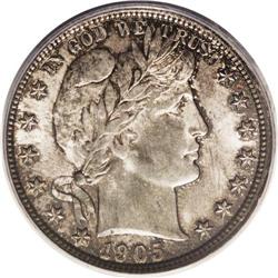 1905-O 50C MS64 PCGS. This lustrous near-Gem offers sm 