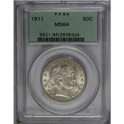 1911 50C MS64 PCGS. Solidly struck with light blue, go 