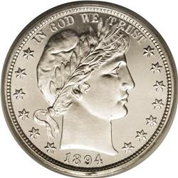 1894 50C PR65 Cameo PCGS. This piece is an amazing Gem 