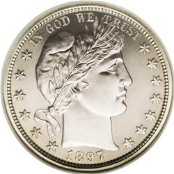 1897 50C PR65 Cameo NGC. A median rarity among proof B 