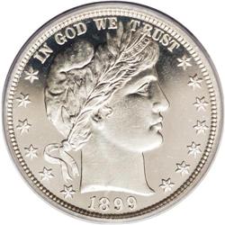 1899 50C PR63 Deep Cameo PCGS. A brilliant and lustrou 