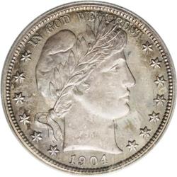 1904 50C PR66 PCGS. This intricately struck specimen i 