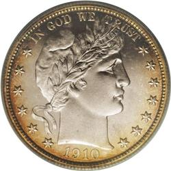 1910 50C PR66 Cameo PCGS. Ex: Friend. Light golden-bro 