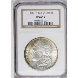 1878 7TF S$1 Reverse of 1878 MS65 S NGC. The streaks 